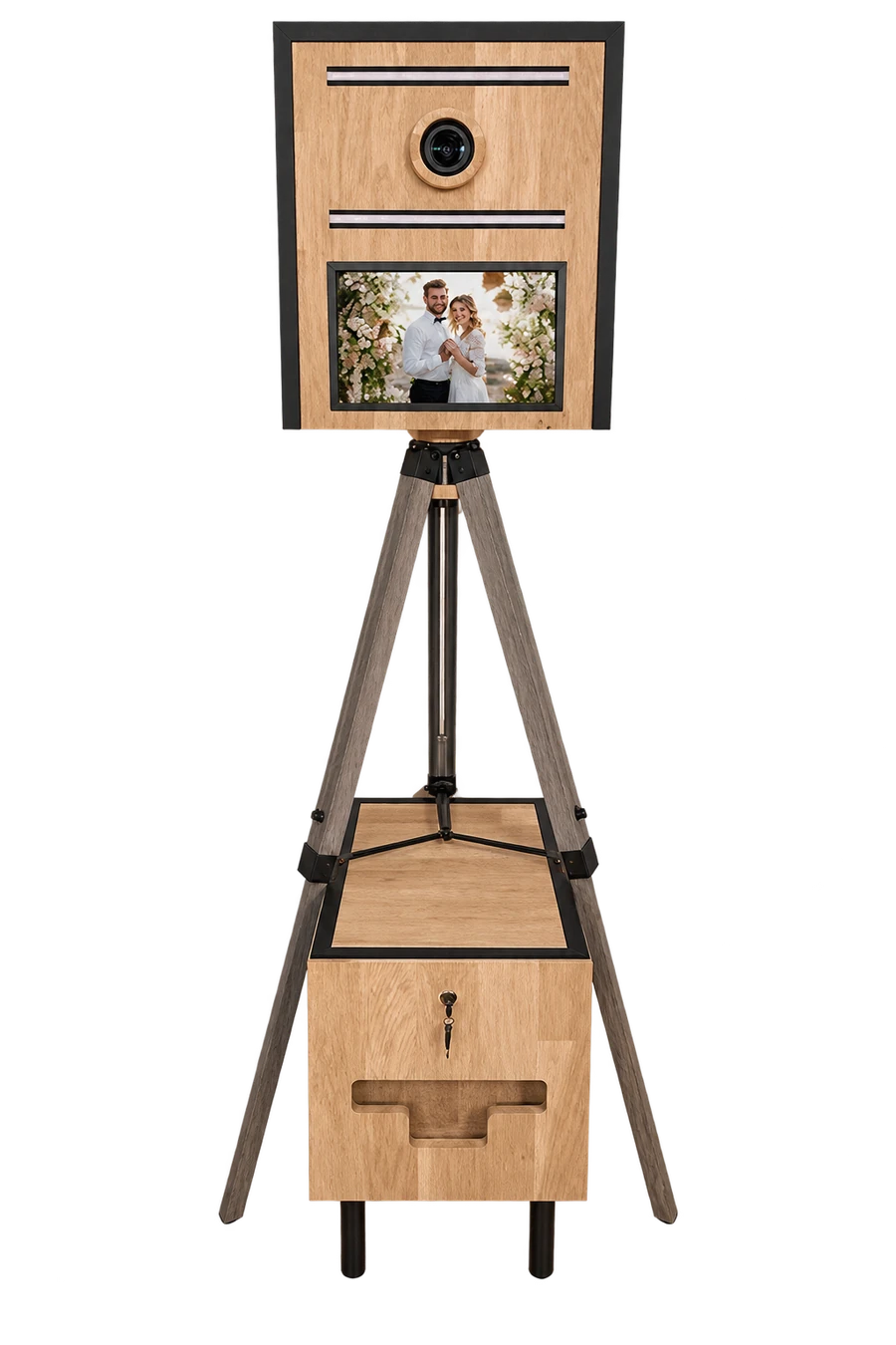 SelfieVintage détourée, photobooth en bois My Selfie Box
