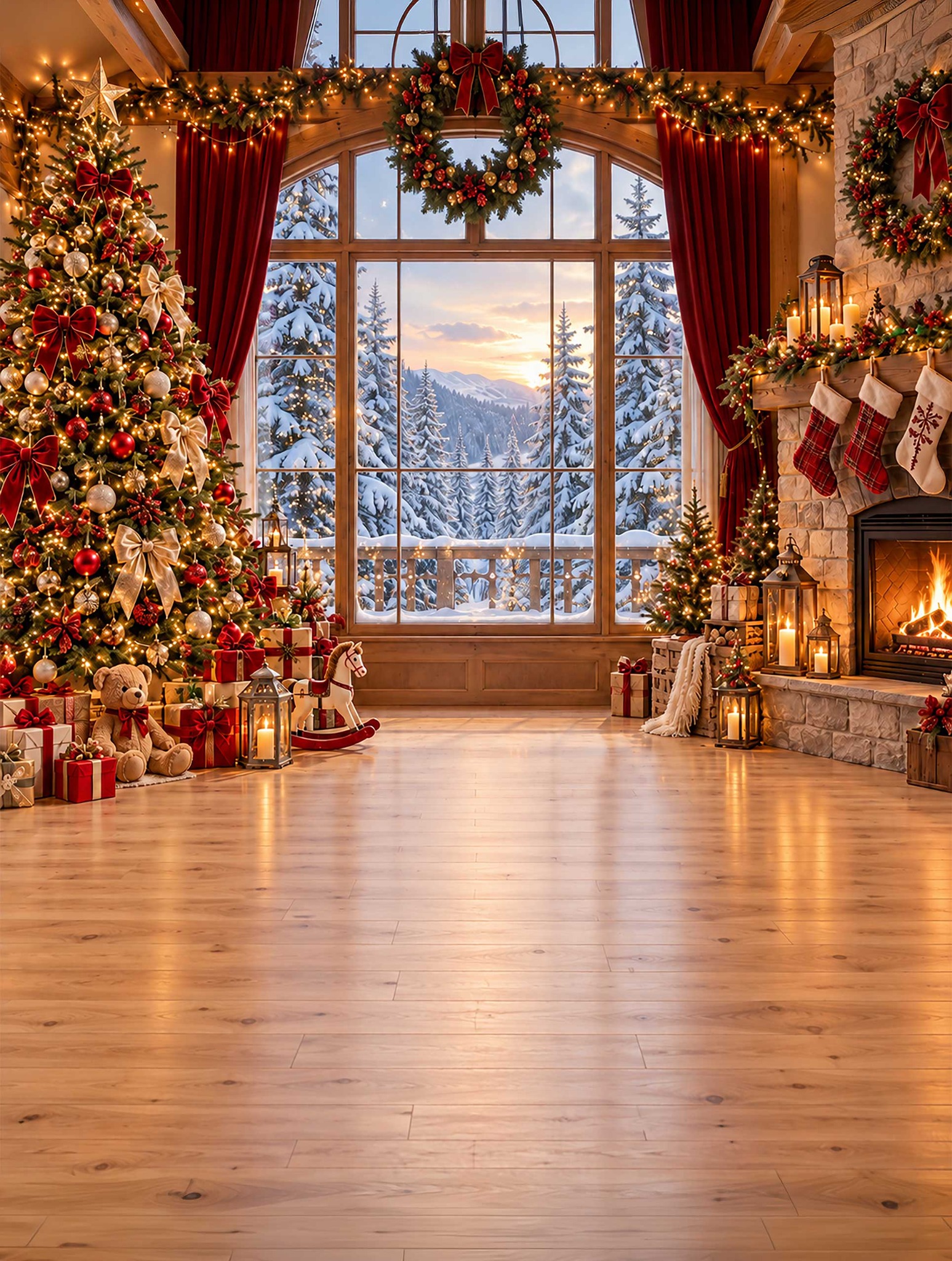 Fond du décor de Noël 2026 AStudio